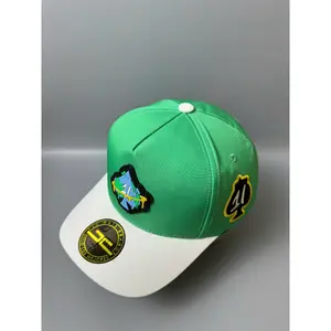 Green K Unisex Sport Baseball Caps - Unisex L/A & N/Y Design, Color Cap, Flat-Brim Adjustable Hat, Cotton Sportswear Accessory