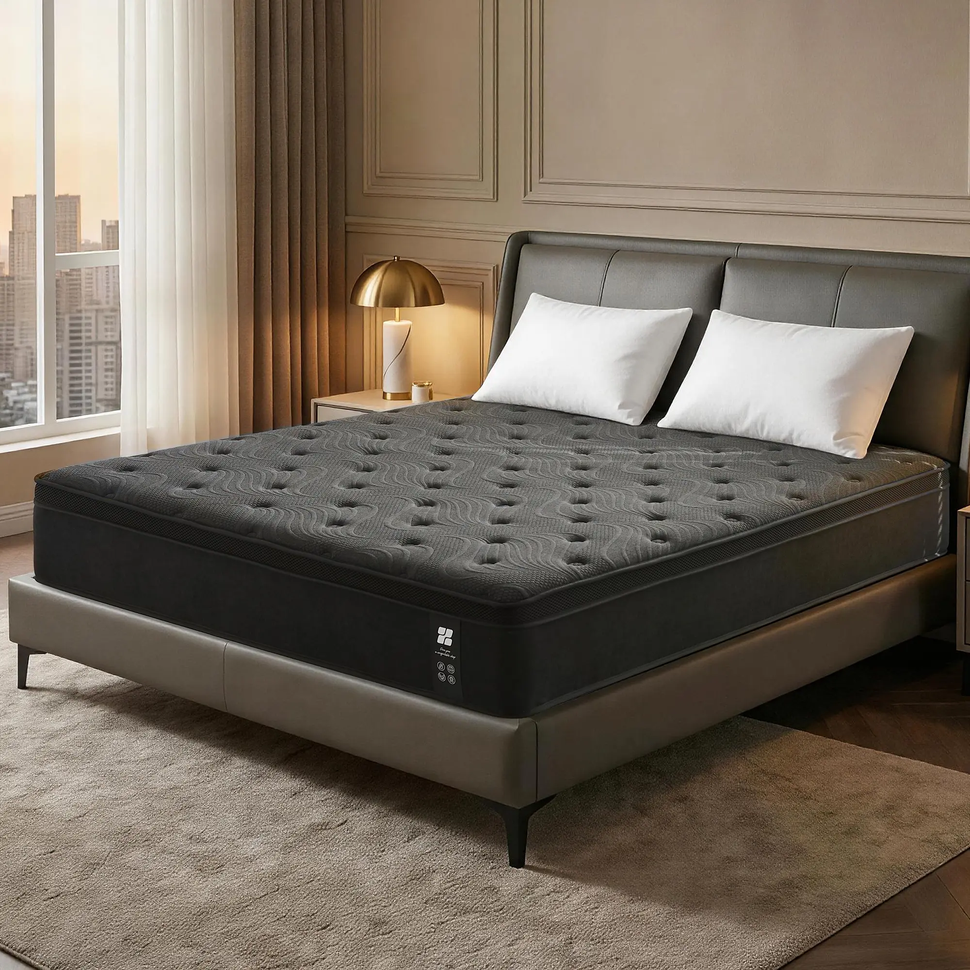 6/12/14/16 in Memory Foam Mattress  Fiberglass free High-Quality Mattress for All Sleepers & Body Alignment-Motion Isolation Suitable for Home Bedrooms and Hotels,Pet-Friendly,Father's Day Gifts