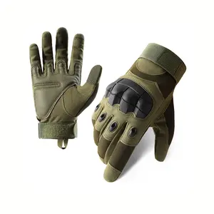 1 Pair Outdoor Full-finger Tactical Protective Gloves Non-slip Breathable Gloves for Cycling Hunting Rock Climbing Sports Training Military Fans Christmas Gifts