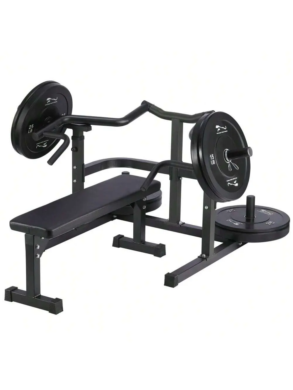 Gaomon Heavy-Duty Steel Frame Chest Press Weight Machine - Home Gym Muscle Training Equipment for Strength Training & Fitness at Home, with Adjustable Flat Platform, Versatile Rack, Independent Arms, Smooth Bearings