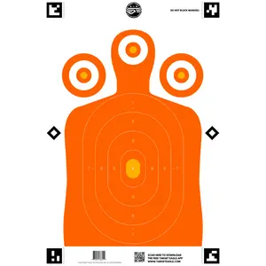 Target Eagle Silhouette Smart Targets Powered by AI App- Built in Shot Timer,Live-Fire and Dry-Fire Drills, and Automatic Scoring. (25 Pack)