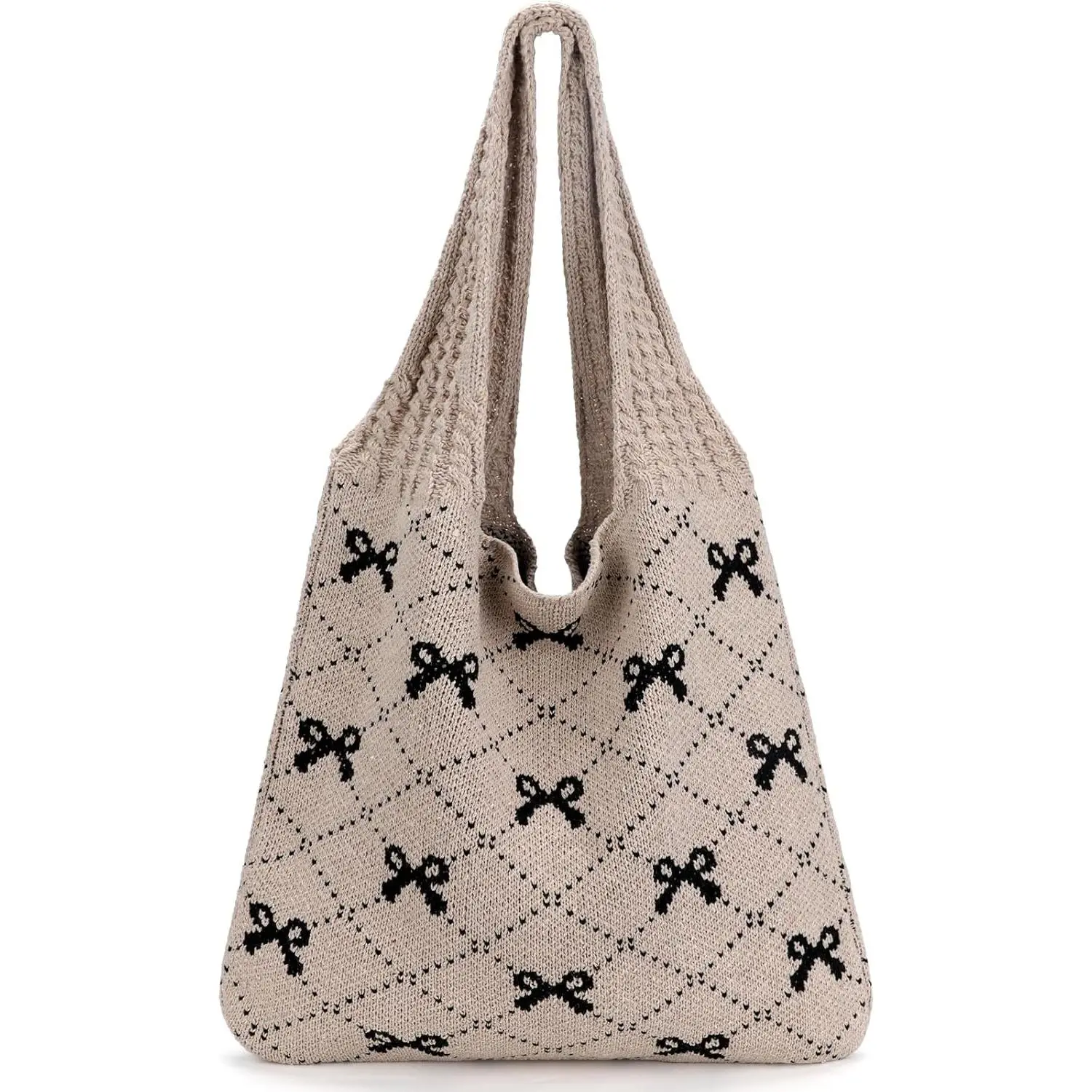 Trendy Crochet Mesh Tote Bag for Women – Large Knitted Beach Shoulder Bag, Aesthetic Summer Hobo Purse, Gift for Girls