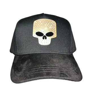 Antrax Bigg Boos Hats Premium suede & cotton Black Adjustable Hat with Gold Logo