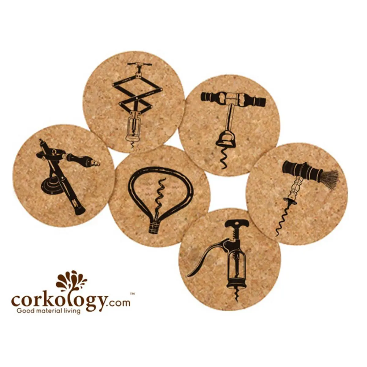 Corkology 406 Wine Opening Devices Cork Coaster Sets