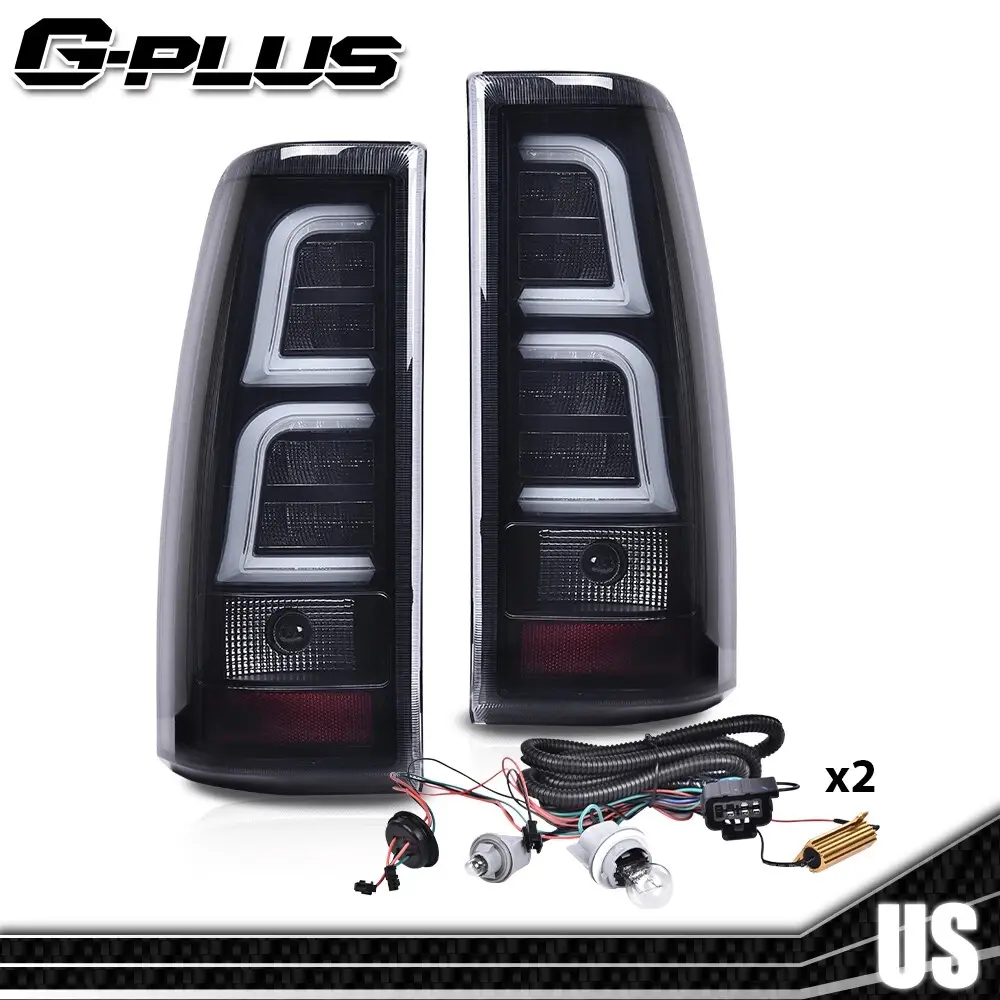 Fit For 99-06 Chevy Silverado RED LED Tail Lights Brake Lamps w/ Harness LH+RH 2pcs G-PLUS