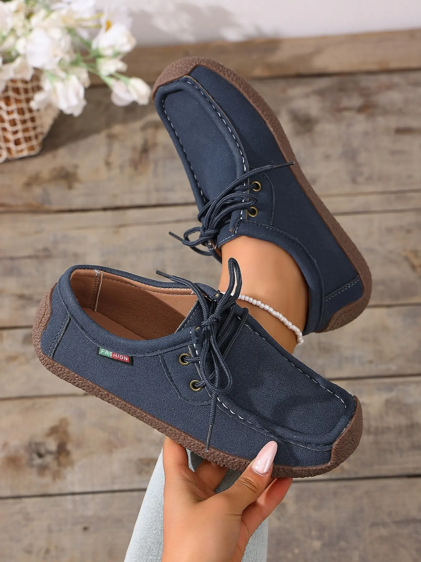 Women's Spring 2026 Suede Flat Shoes, Comfortable Student Loafers, Casual Fashion Footwear for Ladies & Girls, Walking Shoes, Casual Flats