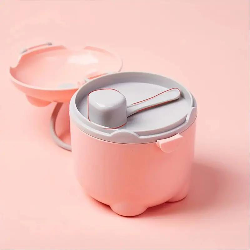 Milk Storage Containers, Large Cartoon Character Polypropylene Dispenser with Compartments for Baby Food, Portable and Refillable for Travel, Breastmilk Storage Container