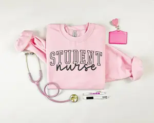 Student Nurse Sweatshirt, Nursing School Hoodie, Rn T-shirt,  Womens Crewneck Sweatshirt, Future Nurse Shirt, Gift For Nurse,  Nurse Cotton Fit