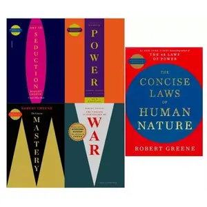 Robert Greene 5-Book Set (CONCISE EDITIONS) – Exact Copy Set | 48 Laws of Power, Art of Seduction, Mastery & More (Smaller Version)