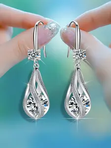 Elegant Imitation Crystal Earrings for Women Water Drop Dangle Hook, Teardrop Earrings, Perfect Wedding Jewelry Birthday Anniversary Gift for Her, Statement Earrings