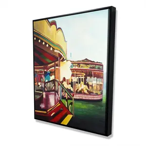 Begin Home Decor C1FC4860TALZCS 48 x 60 in. Carousel in A Carnaval - Hobbies Bedroom Framed Canvas Decor