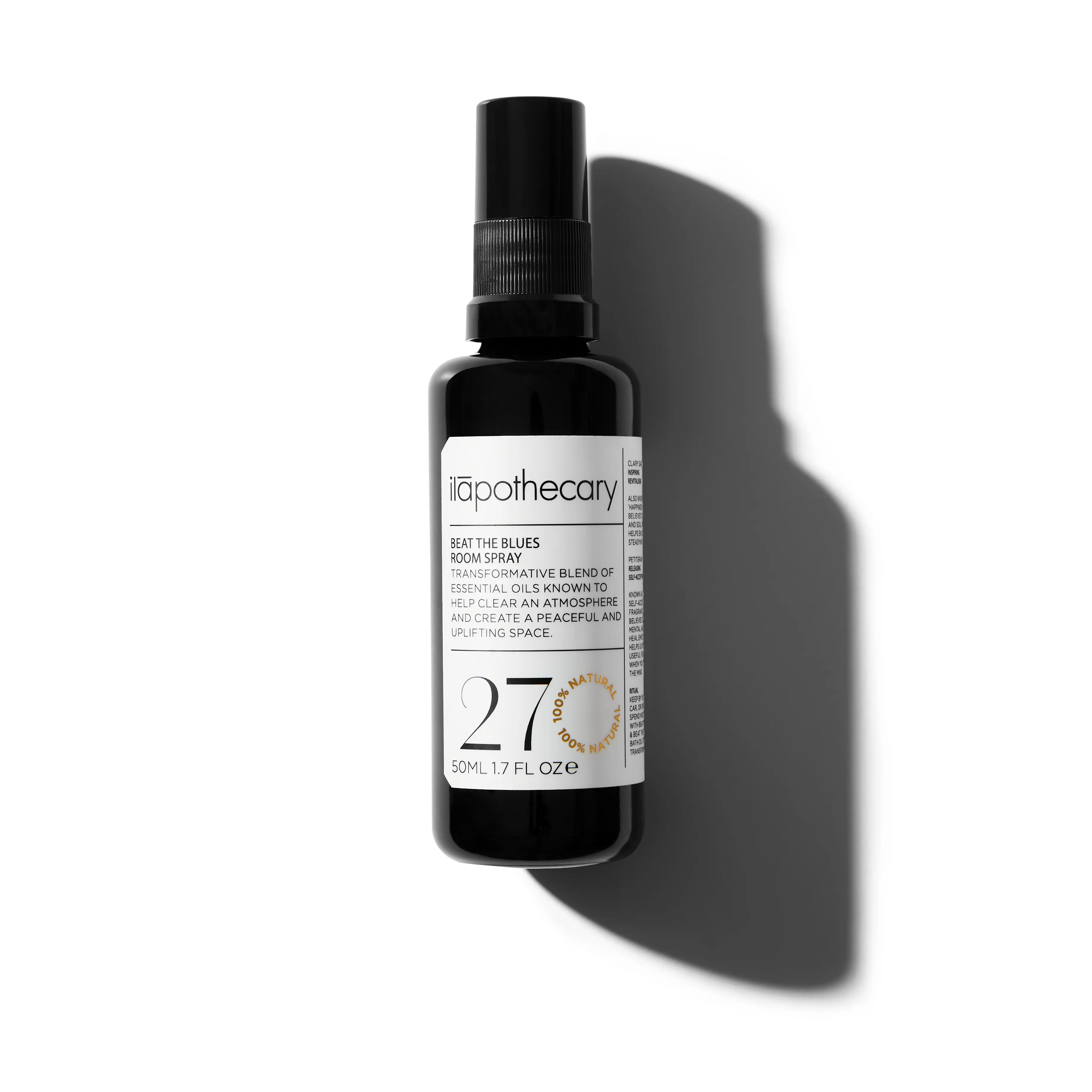 ilapothecary Beat the Blues Room Spray - Clary Sage & Rose Geranium Aromatherapy Mist - Natural Vegan Air & Pillow Spray - Handmade in the UK - 1.7 fl oz