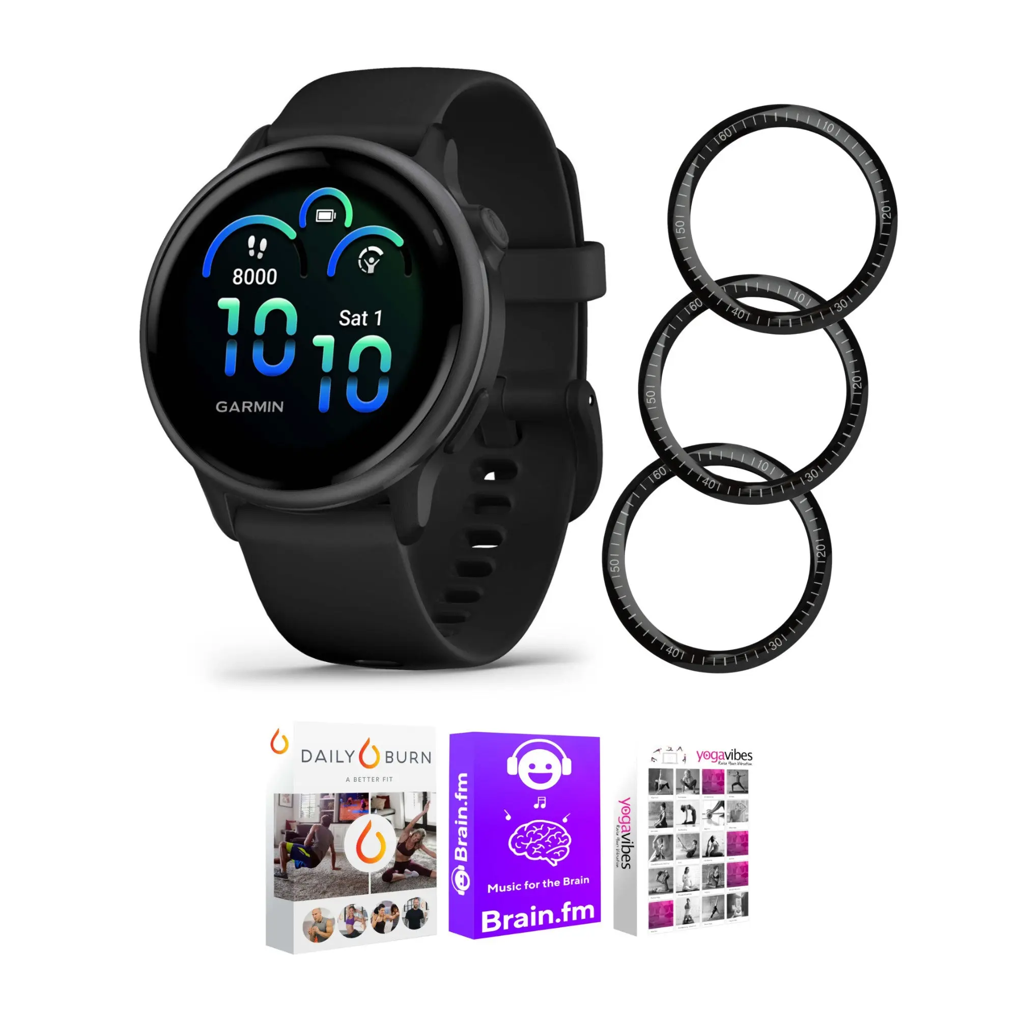 Garmin Vivoactive 6 GPS Smartwatch (Slate Case with Black Band) - Custom Screen Wearable, Bluetooth, Built-In Tracking, Calorie Detection, Fitness & Sleep Trackers, GPS Support, Workout Software Bundle