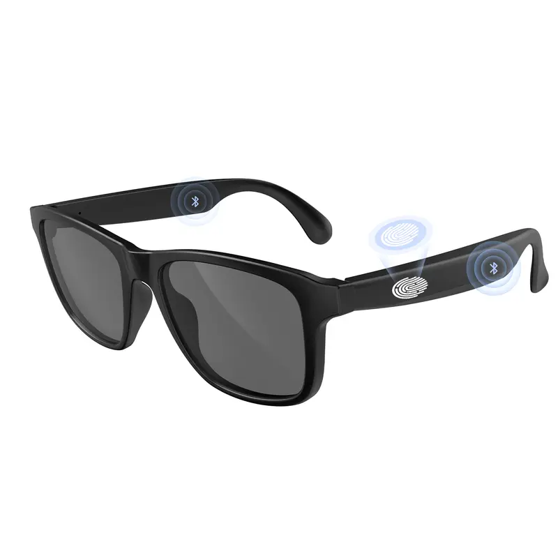Multifunction Wearable Smart Glasses - Durable Electronic Glasses, Bluetooth Music Player, 200H Standby Batteries, UV Protection, Voice Control, Minimalist Design, Athletic/Outdoor Use, Cool Back-to-School Gadgets for Men & Women