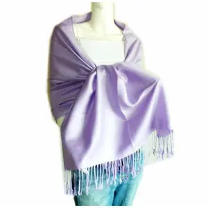 Lavender Pashmina Shawl 100% Fine Wool Mix 12 PACK 2106