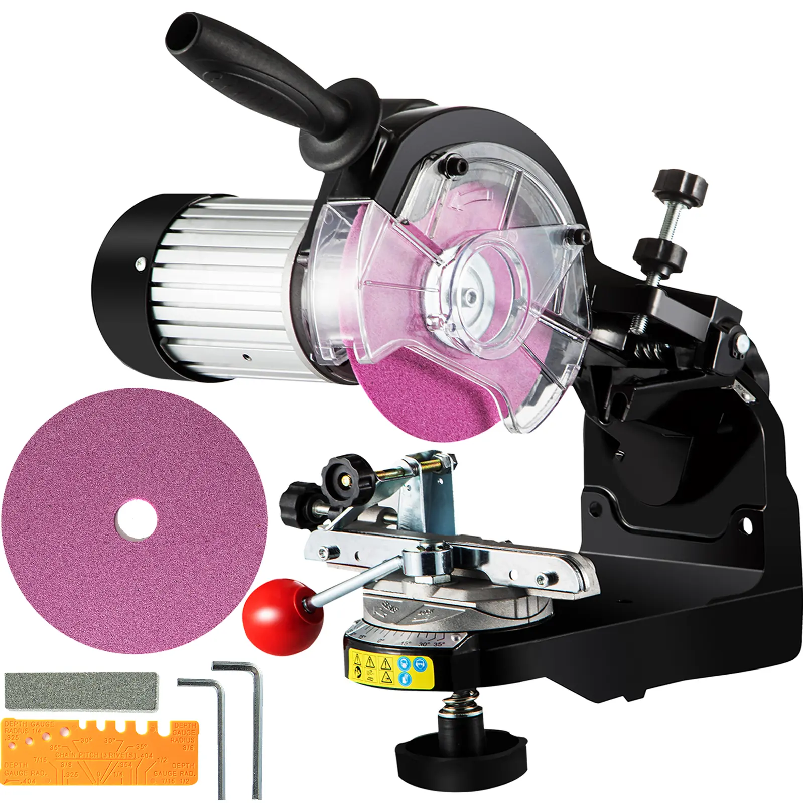 【summerfinds】VEVOR Electric Chainsaw Sharpener, 230W Professional Multi-Angle Adjustable Chain Grinder 3000RPM, Electric Chainsaw Blade Sharpener for 1/4" to 2/5" Chains, Power Tool, Chain Sharpener Chainsaws