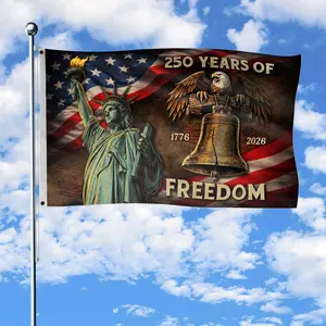 USA 250th Anniversary Freedom Flag 1776–2026 – Double-Sided Outdoor House Flag for Yard, Porch & Garden Decor