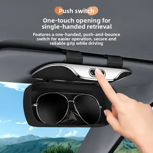 Car Sunglasses Case Creative Storage Artifact Multi-Functional Press Car Sunglasses In-Car Sunglasses Storage Box sun  shade  glasses
