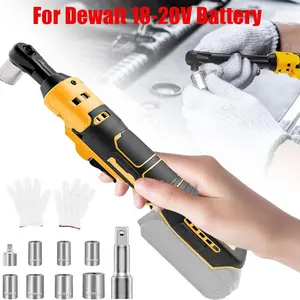 3/8" Electric Ratchet Wrench Brushless Motor for Dewalt 20V Battery, Variable Speed, Anti-Kickback Protection