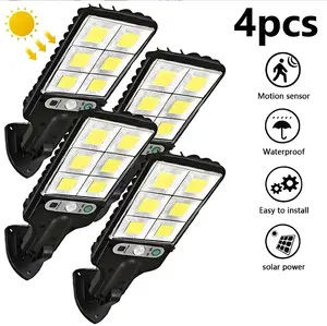 SummerVibes‑Solar Outdoor Lights, 6000 Lumens 2/4‑Pack 108COB LED  Motion Sensor Wall Light – IP65 Waterproof with Remote Control, Heavy‑Duty Security Lamp for Exterior Wall, Garden, Yard & Porch Solar