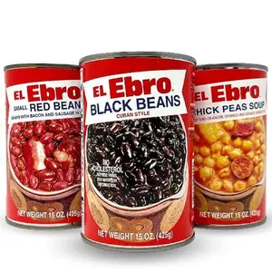 El Ebro Variety Beans 3-Pack Bundle - US Ambient, Ready-to-Eat Canned Pantry Food Ideal for Home Cooking