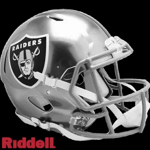 Riddell 9585562809 Las Vegas Raiders Authentic Full Size Speed Style Flash Alternate Helmet