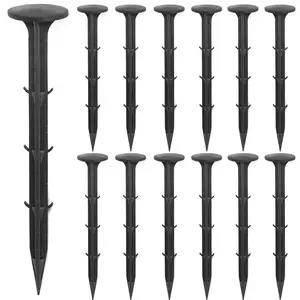 80 Pack Plastic Garden Lawn Stakes 6 inch Landscape Anchors Spikes Rustproof Nail for Ground Lawn Edging, Weed Fabric, Tarp, Christmas Yard Decor, Artificial Turf, Camping Tent