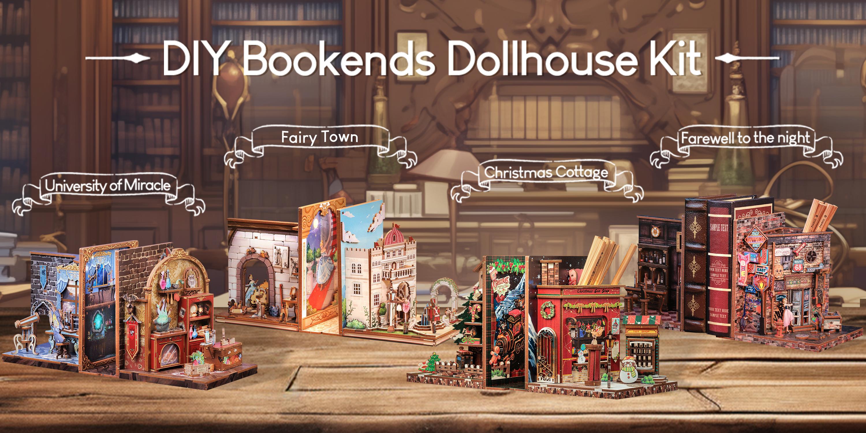 Magic University Bookend DIY Kit | Magic Theme - Fix Messy Books, Store Pens, Easy to Assemble for Beginners/Teens, Enchanted Decor, Perfect Gift for Magic Fans & Book Lovers