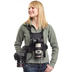 NC-Vest Dual Camera Carrier Chest Harness,Double  Camera Strap for  6D 5D2 5D3  D800 D810  A7S A7R A7S2 Sigma Olympus DSLR Hiking Climbing Wedding Travel