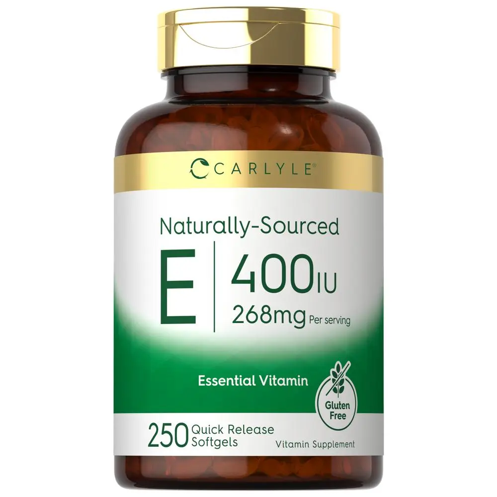 Carlyle Vitamin E 400 IU Softgels | 250 Count | Naturally Sourced | Non-GMO and Gluten Free