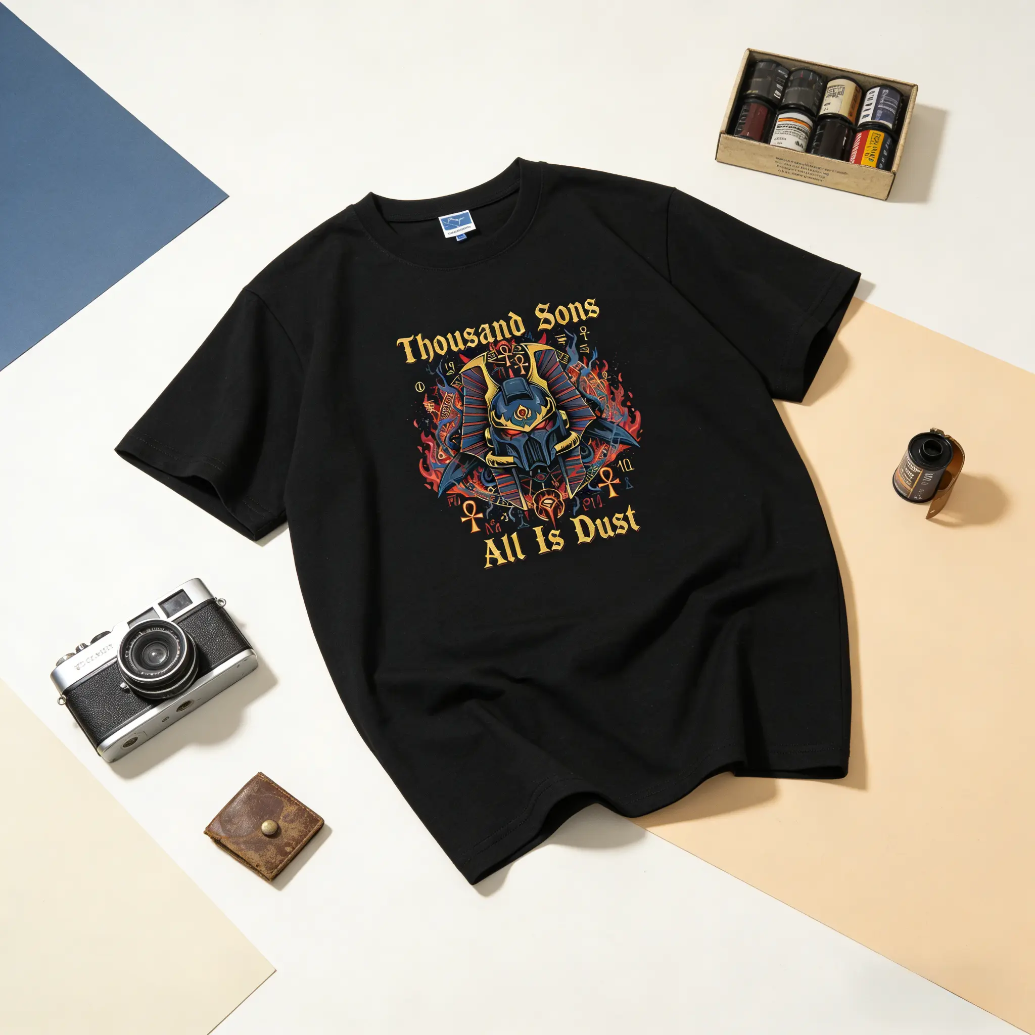 Warhammer 40K "Thousand Sons" Anime Vintage Oversized Tshirt DTG Print 180GSM Cotton Original Design Crewneck Regular Shoulder Unisex Streetwear