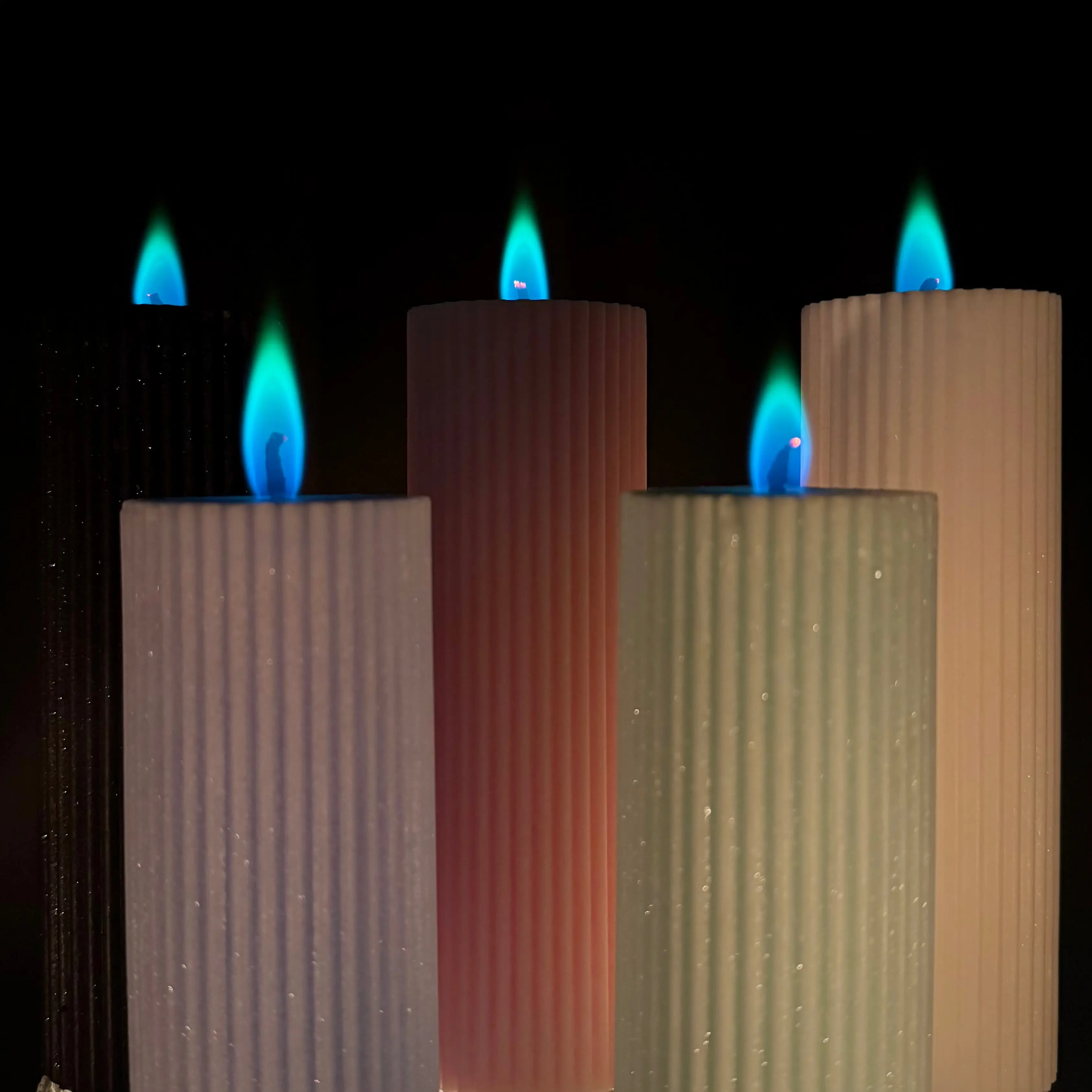 Aurora LUX Ribbed Pillar Candle
