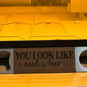 Custom Engraved Leather & Stainless-Steel Bottle Opener - Personalized Gift for Birthdays, Father’s Day, Groomsmen, Christmas, Bars, BBQs, Man Caves, and Everyday Carry