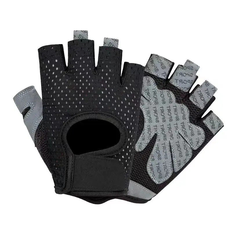 Half-Finger Sports Gloves for Unisex Adults, Lightweight Breathable Mesh with a Secure Anti-Slipping Grip for Gym & Outdoor Sports, S, Nonslip, Mesh Fabric, Stretchy Fit, Gym Training, Reduces Friction, Version For 6+ Scenarios, Wear-Resistant Microfiber,