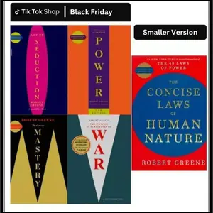 Robert Greene 5-Book Set (CONCISE EDITIONS) – Exact Copy Set | 48 Laws of Power, Art of Seduction, Mastery & More (Smaller Version)