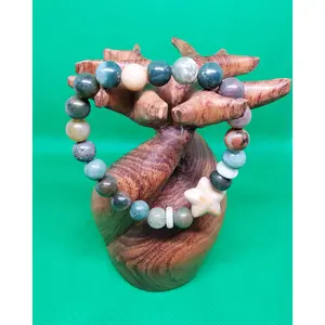 Ocean Jasper bracelet with alashan star spacer