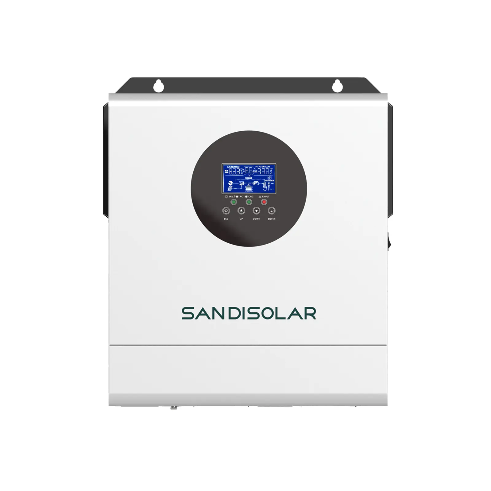 SANDISOLAR 3KW 120V Hybrid Solar Inverter 24V Off Grid Inverter 3000W MPPT Solar Charger Pure Sine Wave With WIFI For Solar Panel Battery System