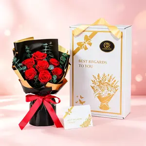 Forever Preserved Roses Bouquet Real Flower Gift for Mom
