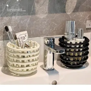 Face Towel Toothbrush Holder Storage Rack Bathroom Box Organizer Bucket Makeup Toothpaste Brush Washroom Supplies