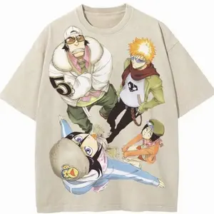 Anime Bleach Funny Cute Shirt - Oversized Anime Vintage Washed shirt , Ichigo , Rukia , Gift for her , gift for him , gift for anime fan Bleach anime merchandise, perfect for anime fans ER5 FD5