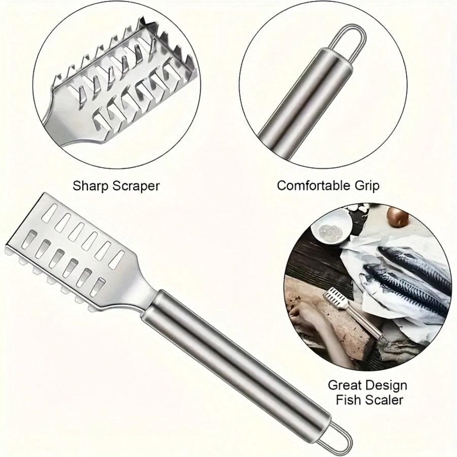 Fish Scale Remover, Fish Scale Brush, Stainless Steel Serrations, Easy To Remove Fish Scales, Skin Cleaning Tool, Scraper, Kitchen Tools,Suitable For Chefs And Home Chefs