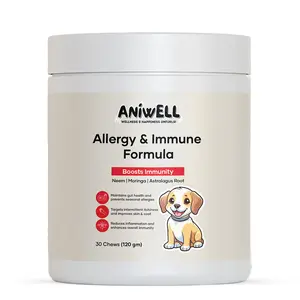Aniwell Allergy & Immune Formula: Powered by Neem, Moringa, Turmeric
