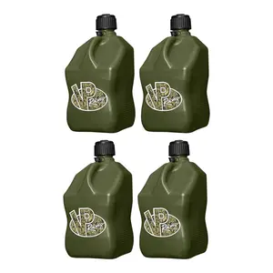 VP Racing 5.5 Gallon Camo Utility Jug (4 Pack) | Heavy-Duty Motorsport & Outdoor Container Quick-Flow Spout, Bottom Grip,  Camouflage,  Extreme Conditions,  Versatile,  Camping Equipment
