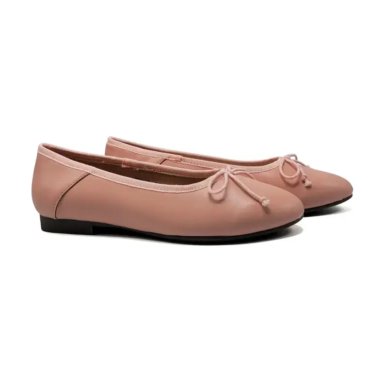Mamelina Nude Pink Bow Ballet Flat