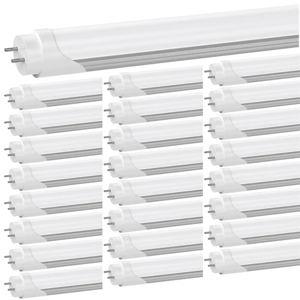 25PCS 4FT LED Tube Bulb Lights 22W 6000K Cool White T8 G13 Type B Dual-end Powered Frosted Milky Cover Ballast Bypass Ceiling Lights for Shop Garage Warehouse Workshop Lamp Lamp Lamp