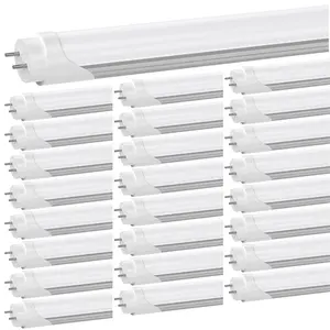 25PCS 4FT LED Tube Bulb Lights 22W 6000K Cool White T8 G13 Type B Dual-end Powered Frosted Milky Cover Ballast Bypass Ceiling Lights for Shop Garage Warehouse Workshop Lamp Lamp Lamp