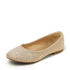 DREAM PAIRS 4-5 Years Girl's Comfortable Ballet Flats - Slip-On Kids' Bridal Wedding Footwear