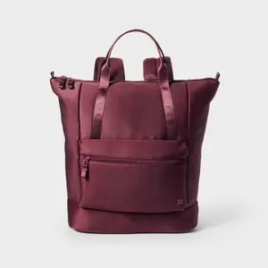 Faux Neoprene Backpack Tote - All in Motion - Maroon