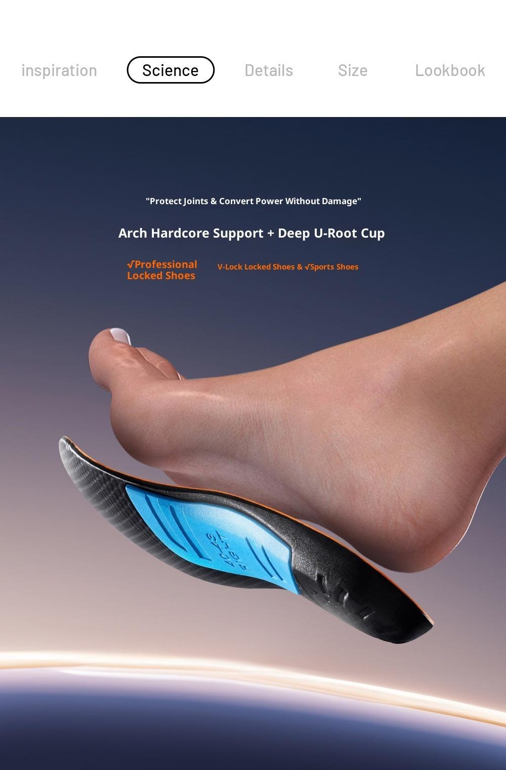 EVR flat foot arch support athletic shoes cushioning shock absorber pads for adults soccer cleats odor-resistant insoles (Item number: shoe insoles)