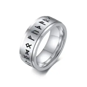 Vnox Men'S Anxiety Ring, Stainless Steel Viking Fidget Rings VNOX